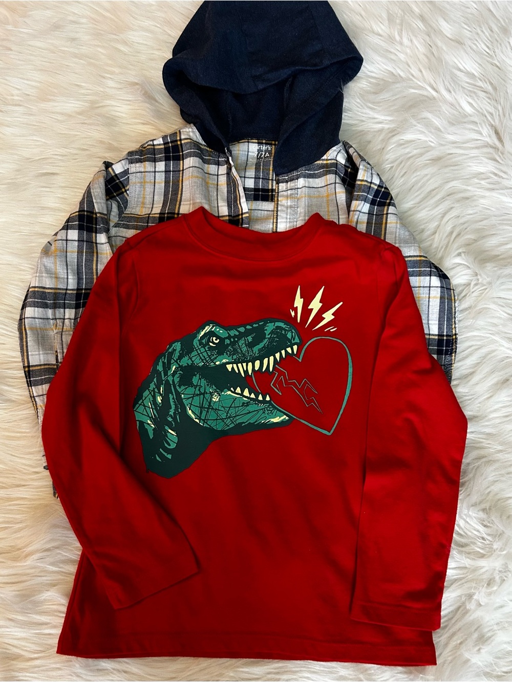 Carter's Boys Bundle Long-Sleeve Tee & Bottom Up Hoodie